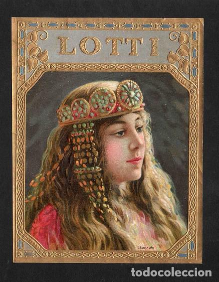 Vitolas de colecci&oacute;n: Vitola, original litograf&iacute;a. Antigua litograf&iacute;a de caja de tabacos. Lotti.