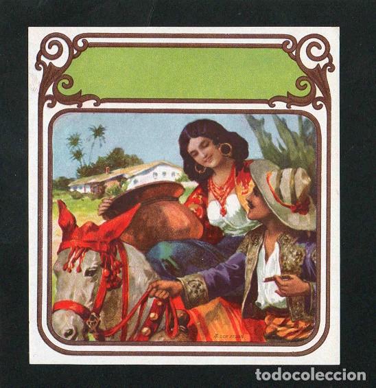 Vitolas de colecci&oacute;n: Vitola, original litograf&iacute;a. Antigua litograf&iacute;a de caja de tabacos. Pampas (Untitled).