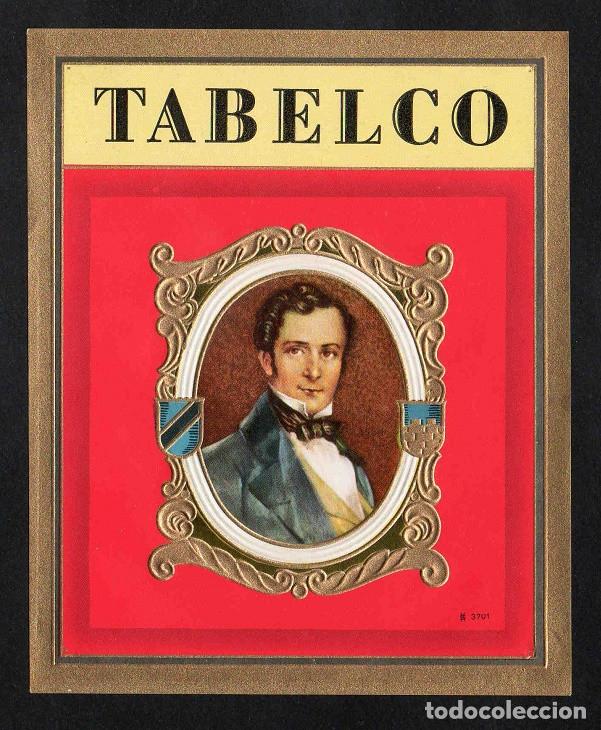 Vitolas de colecci&oacute;n: Vitola, original litograf&iacute;a. Antigua litograf&iacute;a de caja de tabacos. Tabelco.