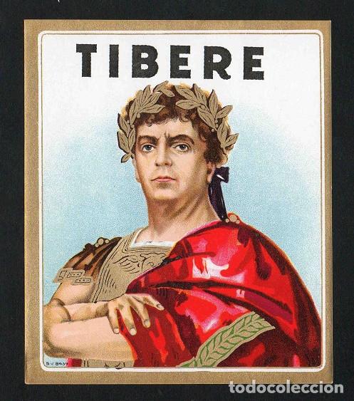 Vitolas de colecci&oacute;n: Vitola, original litograf&iacute;a. Antigua litograf&iacute;a de caja de tabacos. Tibere.