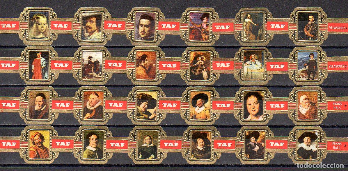 Vitolas de colecci&oacute;n: TAF, VELASQUEZ Y FRANS HALS, 24 VITOLAS, SERIE COMPLETA.