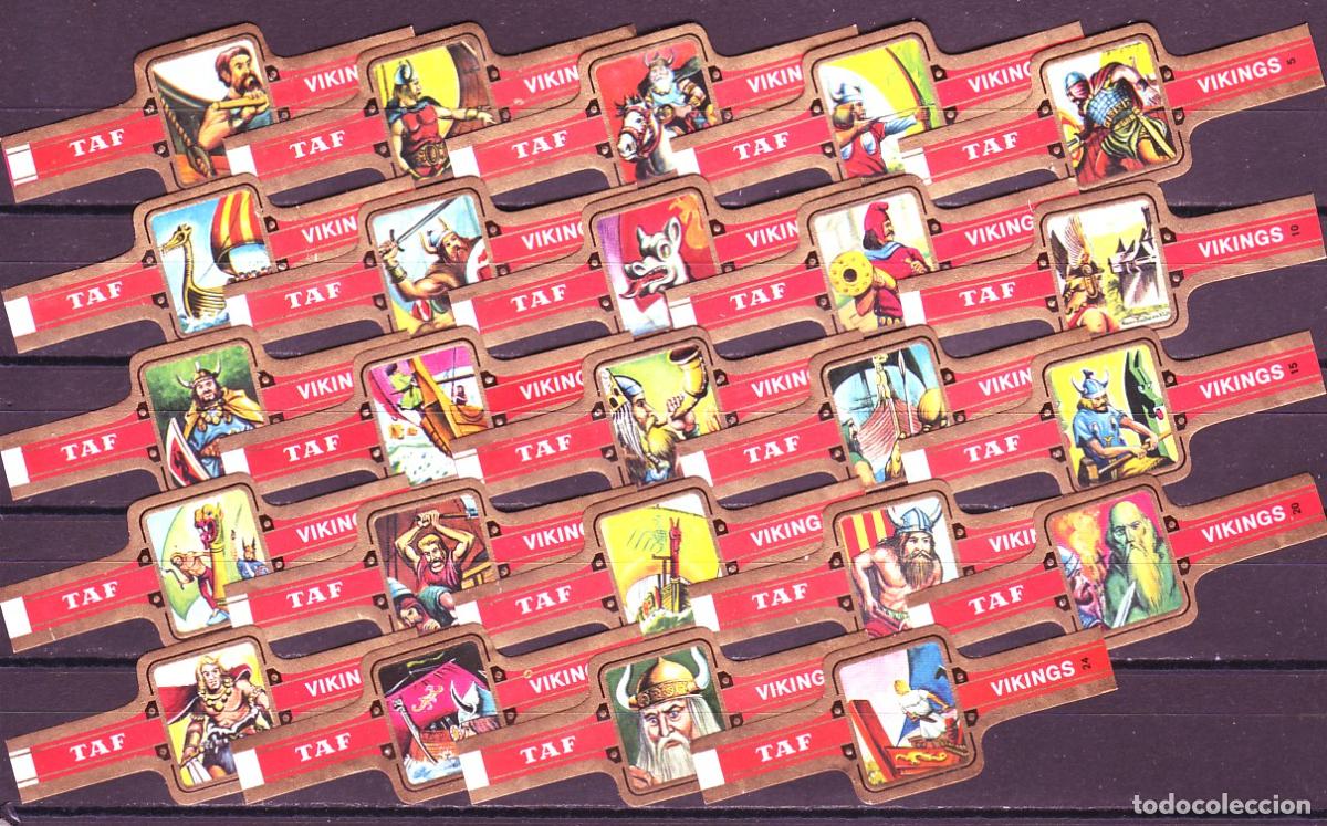 Vitolas de colecci&oacute;n: TAF, VIKINGOS, 24 VITOLAS, SERIE COMPLETA.