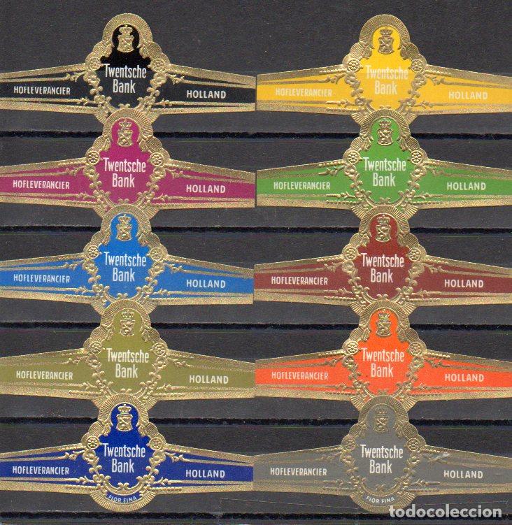 Vitolas de colecci&oacute;n: TWENTSCHE BANK, ARCOIRIS, 10 VITOLAS, SERIE COMPLETA.