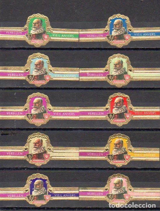 Vitolas de colecci&oacute;n: VERELLEN, ARCOIRIS, SERIE 4-B, F.P. 10 VITOLAS, SERIE COMPLETA.