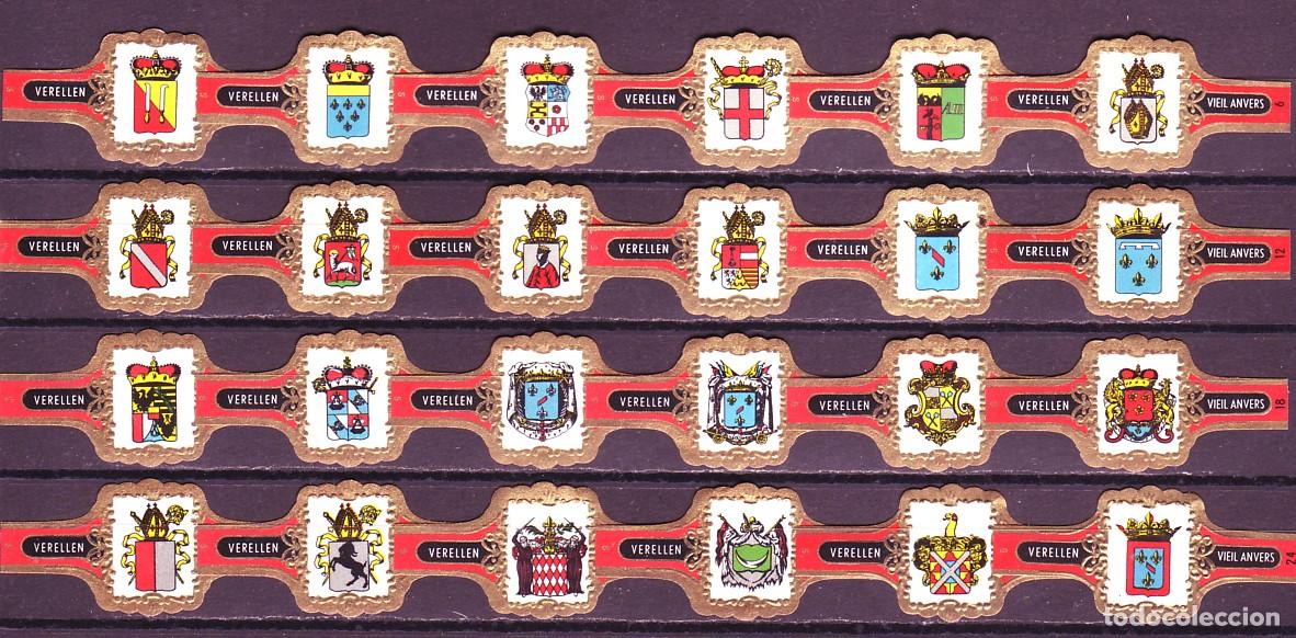 Vitolas de colecci&oacute;n: VERELLEN, ESCUDOS NOBILIARIOS, 24 VITOLAS, SERIE COMPLETA.