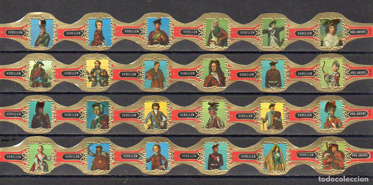 Vitolas de colecci&oacute;n: VERELLEN, VESTIDOS ESCOCESES, TROQUEL LISO, 24 VITOLAS, SERIE COMPLETA.