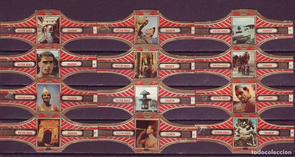 Vitolas de colecci&oacute;n: VICTOR HUGO, ITALIA, ROJO, 12 VITOLAS, SERIE COMPLETA.