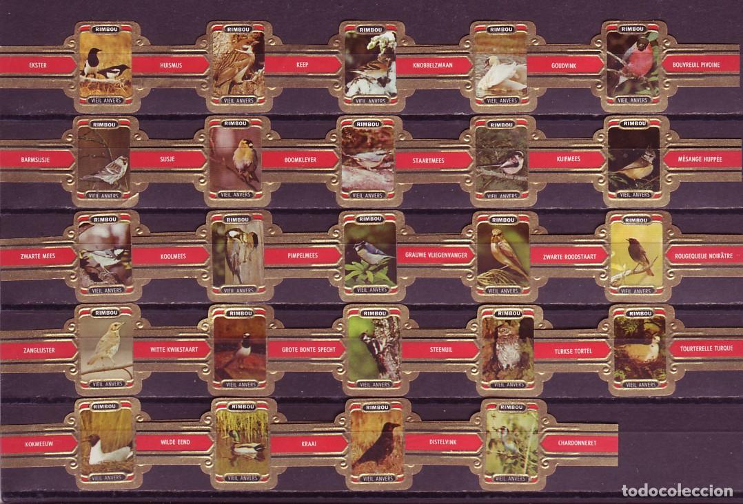 Vitolas de colecci&oacute;n: VIEIL ANVERS, AVES DE PARQUES Y JARDINES, 24 VITOLAS, SERIE COMPLETA.
