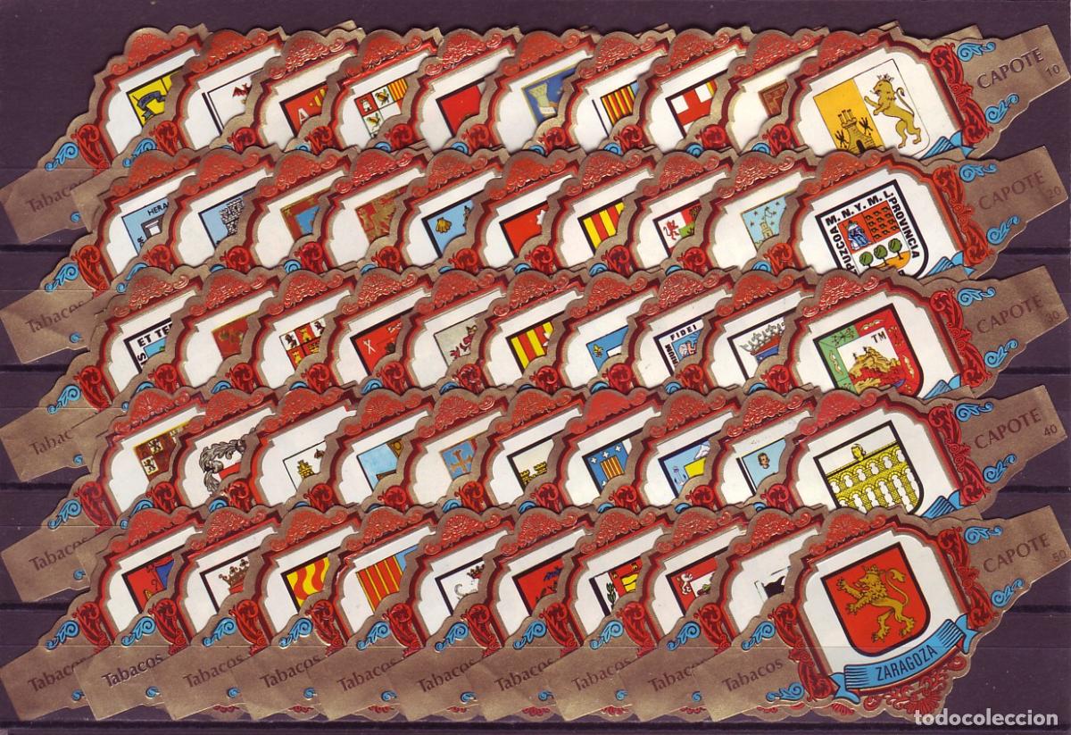 Vitolas de colecci&oacute;n: CAPOTE, ESCUDOS DE PROVINCIAS ESPA&Ntilde;OLAS, 50 VITOLAS, SERIE COMPLETA.