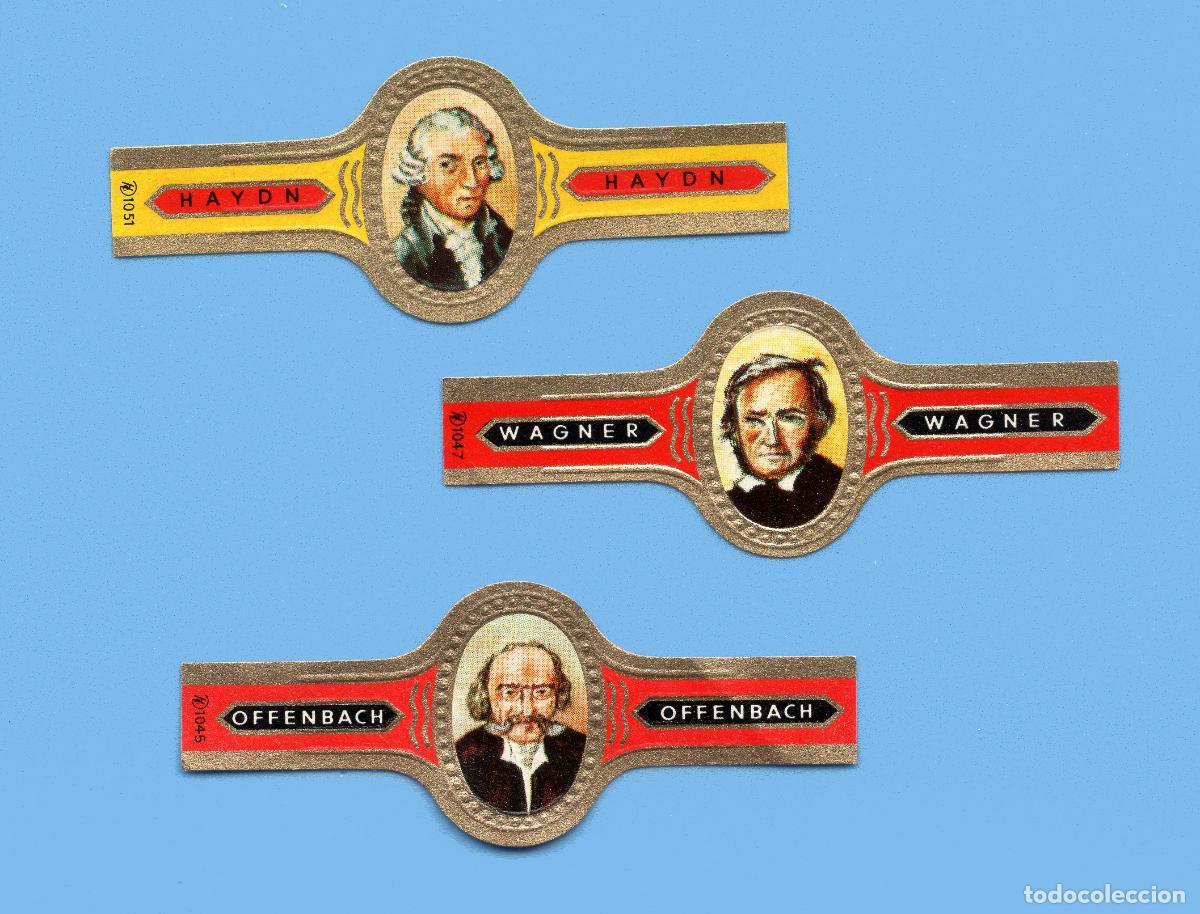 Vitolas de colecci&oacute;n: 3 VITOLAS ANTIGUAS - SIN MARCA - PROCEDENCIA EUROPEA - M&Uacute;SICOS FAMOSOS