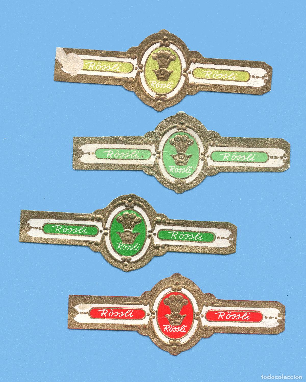 Vitolas de colecci&oacute;n: 4 VITOLAS ANTIGUAS - MARCA ROSSLI - PROCEDENCIA EUROPEA - PENACHO