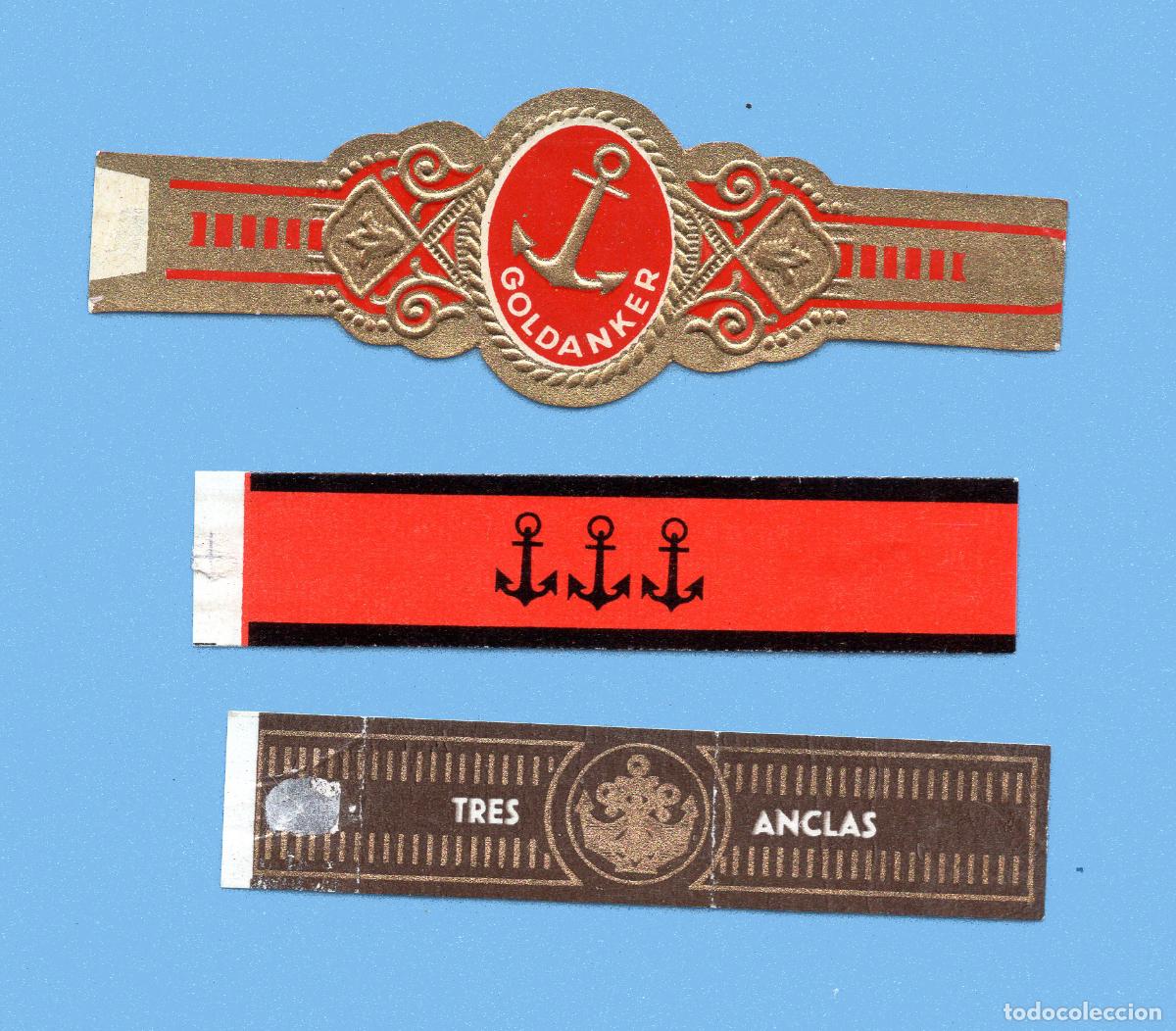 Vitolas de colecci&oacute;n: 3 VITOLAS ANTIGUAS - SIN MARCA ROSSLI - TEM&Aacute;TICA ANCLAS