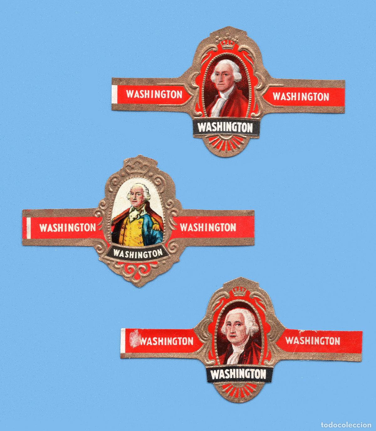 Vitolas de colecci&oacute;n: 3 VITOLAS ANTIGUAS - MARCA WASHINGTON- PROCEDENCIA HOLANDA - WASHINGTON