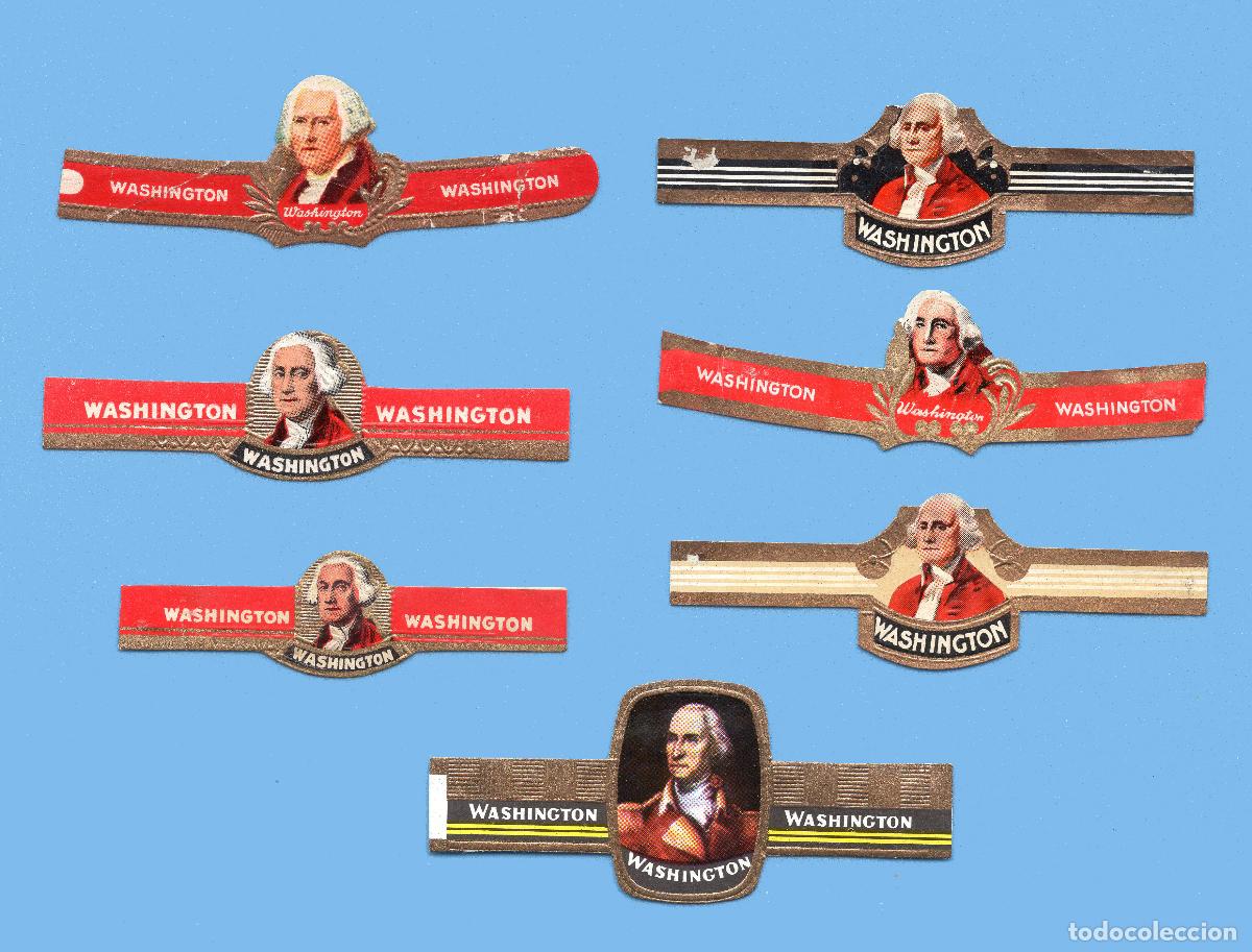 Vitolas de colecci&oacute;n: 7 VITOLAS ANTIGUAS - MARCA WASHINGTON- PROCEDENCIA HOLANDA - WASHINGTON