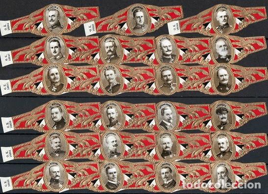 Vitolas de colecci&oacute;n: Serie de vitolas completa en formato cl&aacute;sico. Generales Alemanes (sin marca).
