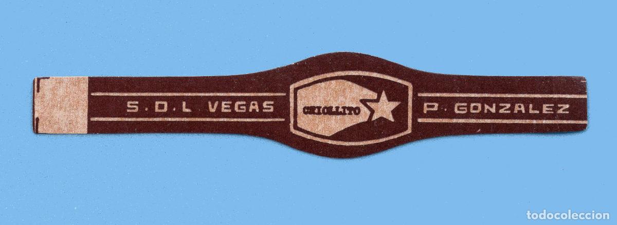 Vitolas de colecci&oacute;n: VITOLA CUBANA ANTIGUA (CHINCHAL) - MARCA CRIOLLITO - P GONZ&Aacute;LEZ. LAS VEGAS