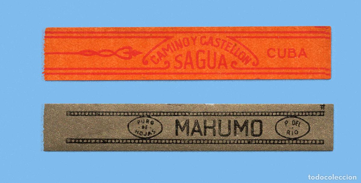 Vitolas de colecci&oacute;n: 2 VITOLAS CUBANAS ANTIGUAS (CHINCHALES) - MARCAS SAGUA Y MAHUMO