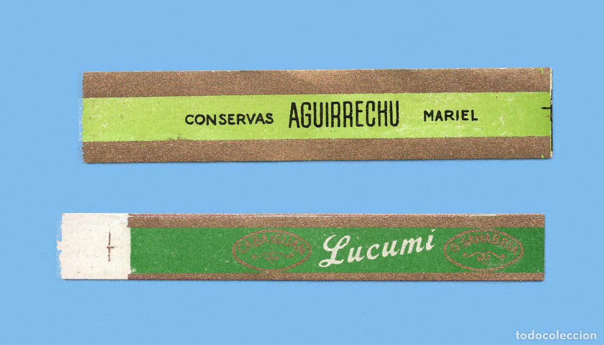 Vitolas de colecci&oacute;n: 2 VITOLAS CUBANAS ANTIGUAS (CHINCHALES) - MARCAS LUCUMI Y AGUIRRECHU