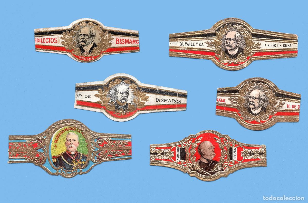 Vitolas de colecci&oacute;n: 6 VITOLAS ANTIGUAS - DISTINTAS MARCAS - EL MARISCAL ALEM&Aacute;N BISMARCK