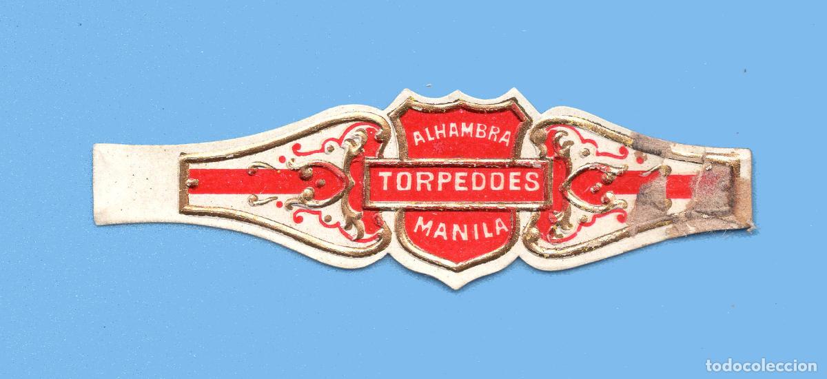 Sammlung von Banderolen: VITOLA FILIPINA ANTIGUA - MARCA ALHAMBRA. MANILA - TORPEDOES