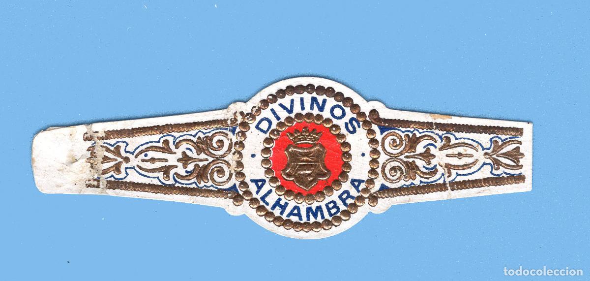 Collection cigar bands: VITOLA FILIPINA ANTIGUA - MARCA ALHAMBRA. MANILA - DIVINOS - ESCUDO