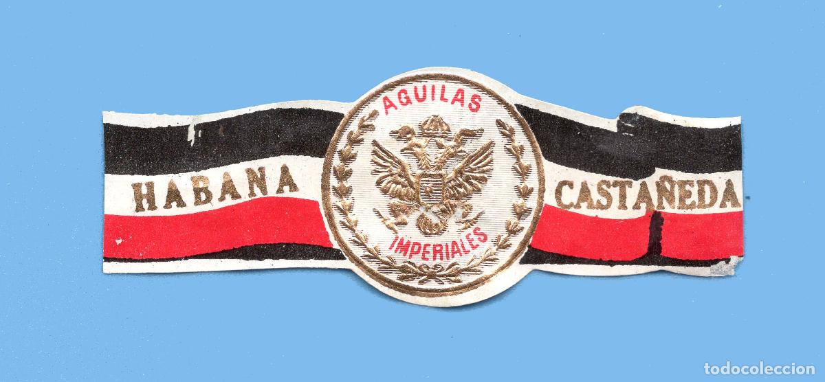 Vitolas de colecci&oacute;n: VITOLA ANTIGUA - MARCA CASTA&Ntilde;EDA - &Aacute;GUILA HER&Aacute;LDICA