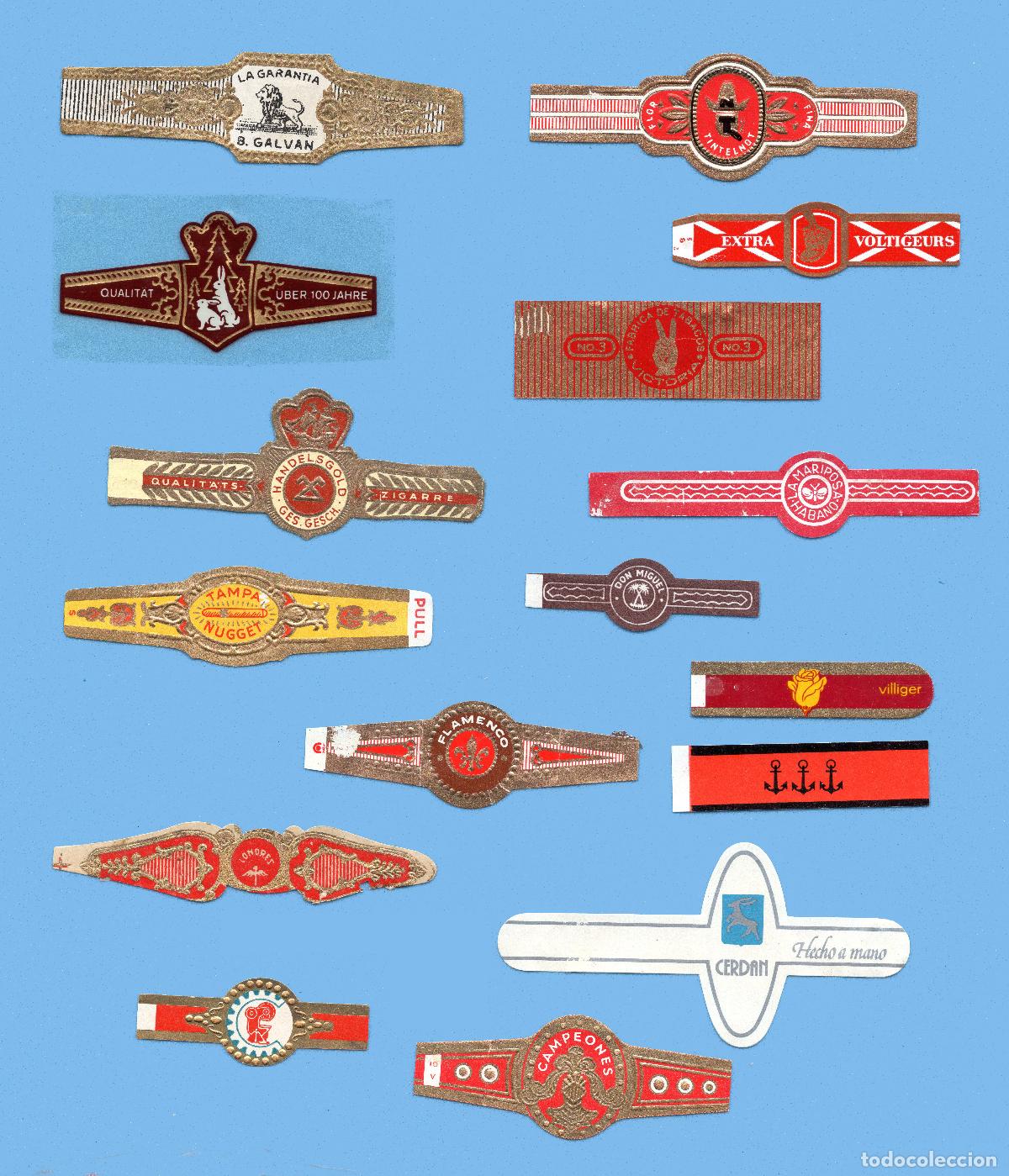 Vitolas de colecci&oacute;n: 16 VITOLAS ANTIGUAS - DISTINTAS MARCAS - TEM&Aacute;TICA VARIADA