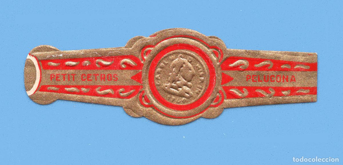 Vitolas de colecci&oacute;n: VITOLA CANARIA ANTIGUA - MARCA PELUCONA - PETIT CETROS - CARLOS III