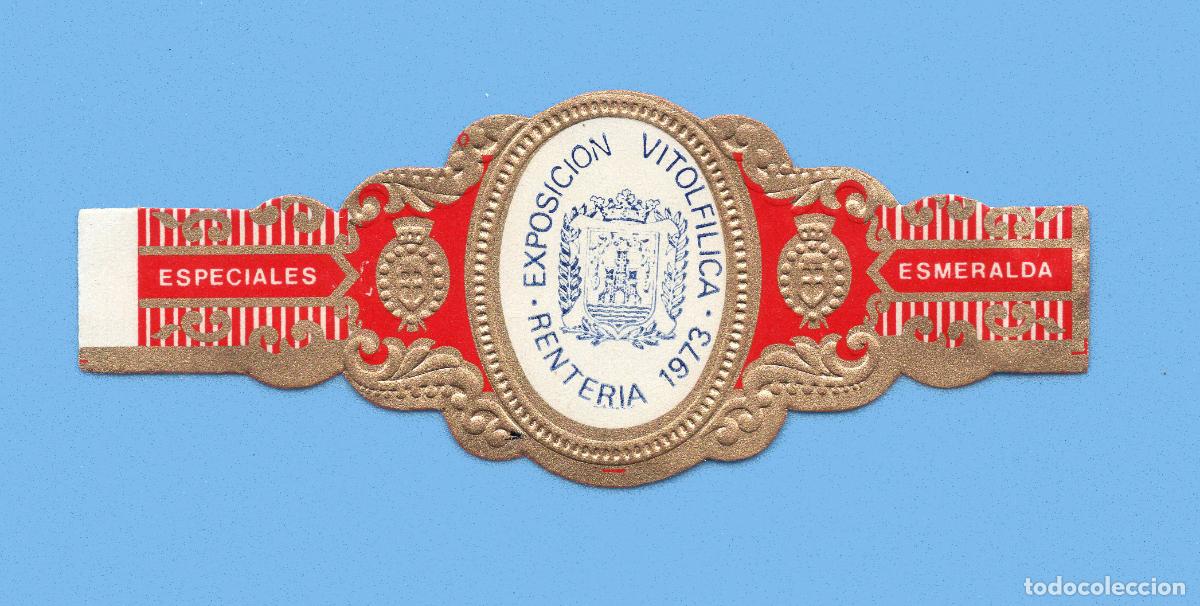 Vitolas de colecci&oacute;n: VITOLA CANARIA ANTIGUA - MARCA ESMERALDA - EXPOSICION VITOLF&Iacute;LICA DE RENTERIA. A&Ntilde;O 1973