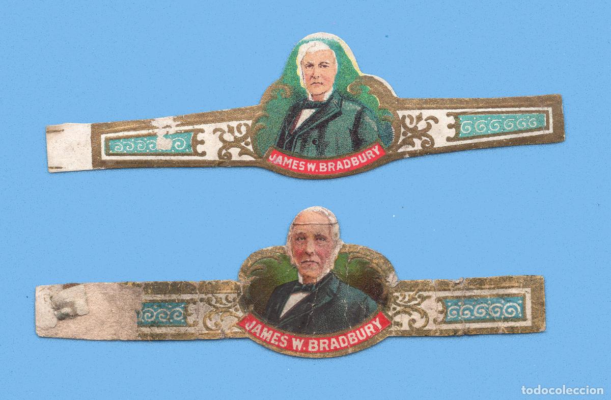 Vitolas de colecci&oacute;n: 2 VITOLAS ANTIGUAS - MARCA JAMES W. BRADBURY - THE HILSON CO. NEW YORK