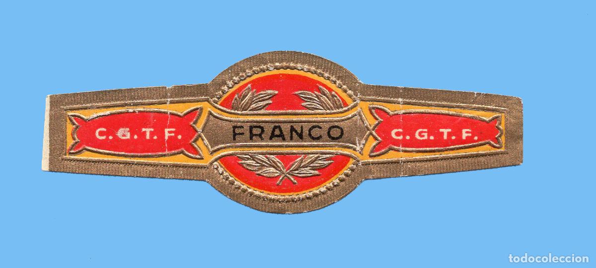 Vitolas de colecci&oacute;n: VITOLA ANTIGUA - COMPA&Ntilde;&Iacute;A GENERAL DE TABACOS DE FILIPINAS - C.G.T.F. - FRANCO