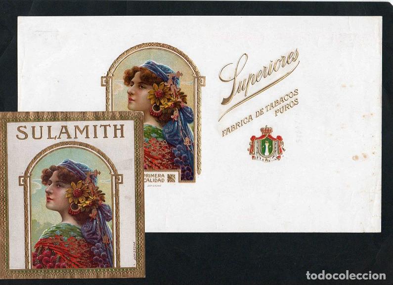 Vitolas de colecci&oacute;n: Vitolas, original litograf&iacute;as. Antiguas litograf&iacute;as de caja de tabacos. Sulamith.