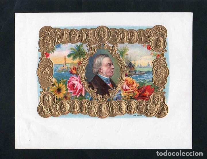Vitolas de colecci&oacute;n: Vitola, original litograf&iacute;a. Antigua litograf&iacute;a de caja de tabacos. Untitled.