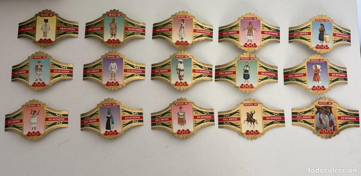 Vitolas de colecci&oacute;n: VIEIL ANVERS &ndash; M&Eacute;XICO 68 &ndash; SERIE COMPLETA 15 VITOLAS &ndash; TRAJES TRADICIONALES