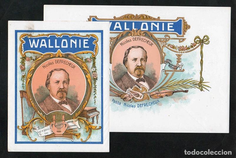 Vitolas de colecci&oacute;n: Vitolas, original litograf&iacute;as. Antiguas litograf&iacute;as de caja de tabacos. Wallonie.