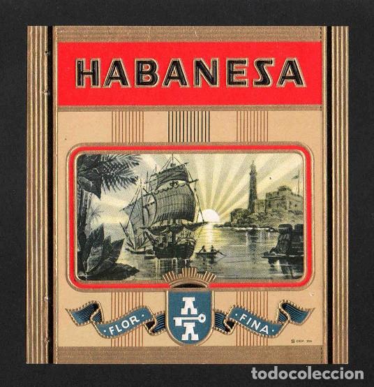 Vitolas de colecci&oacute;n: Vitola, original litograf&iacute;a. Antigua litograf&iacute;a de caja de tabacos. Habanesa.