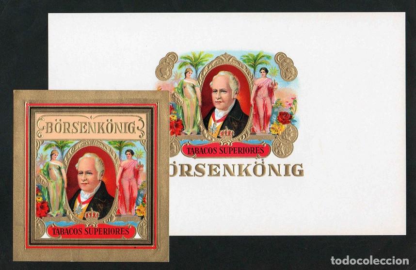 Vitolas de colecci&oacute;n: Vitolas, original litograf&iacute;as. Antiguas litograf&iacute;as de caja de tabacos. Borsenkonig.