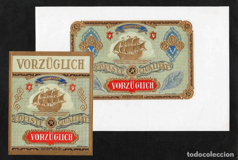 Vitolas de colecci&oacute;n: Vitolas, original litograf&iacute;as. Antiguas litograf&iacute;as de caja de tabacos. Vorzuglich.