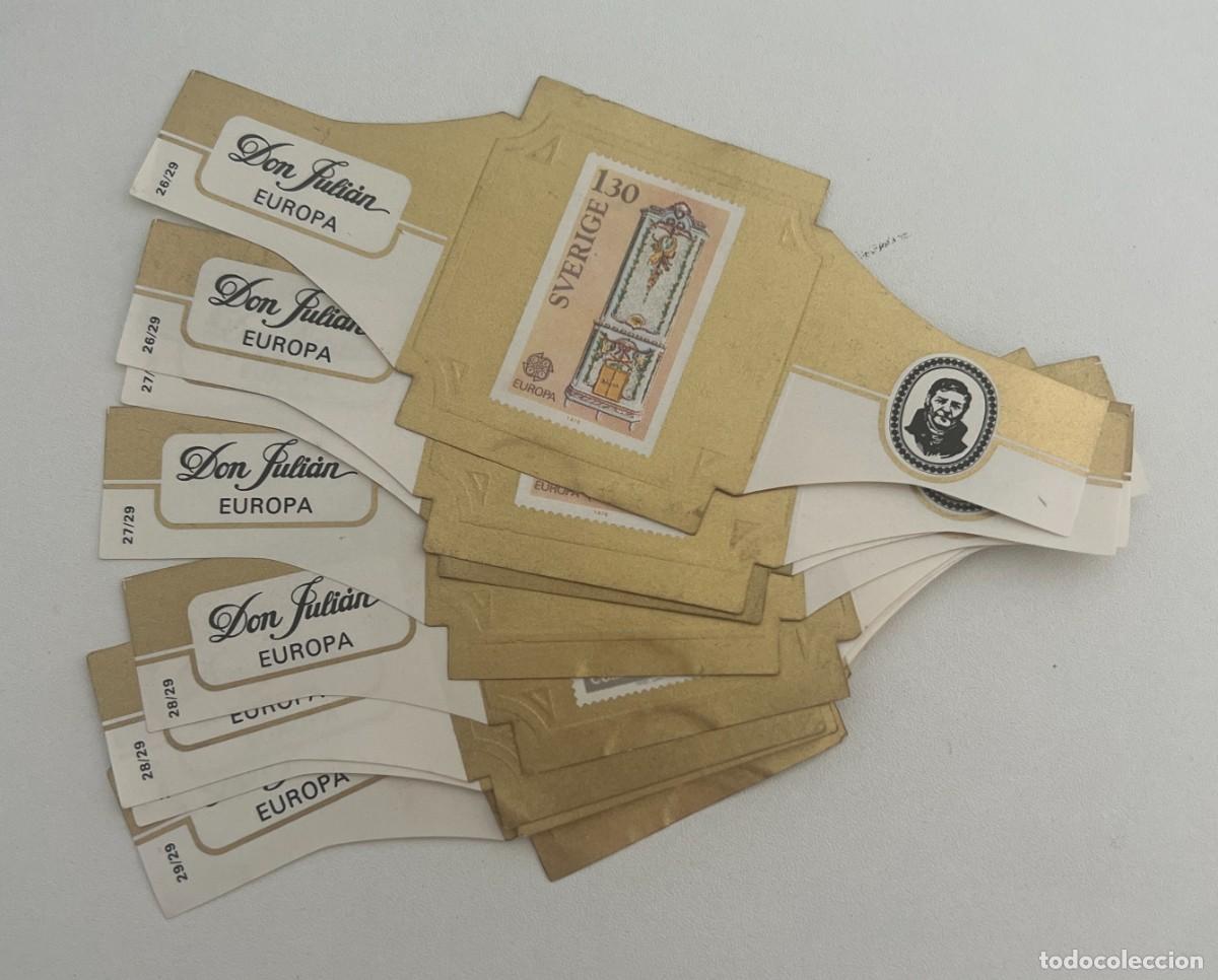 Vitolas de colecci&oacute;n: DON JULI&Aacute;N &ndash; EUROPA VI &ndash; LOTE DE 8 VITOLAS REPETIDAS &ndash; N&Uacute;MEROS 26 A 29