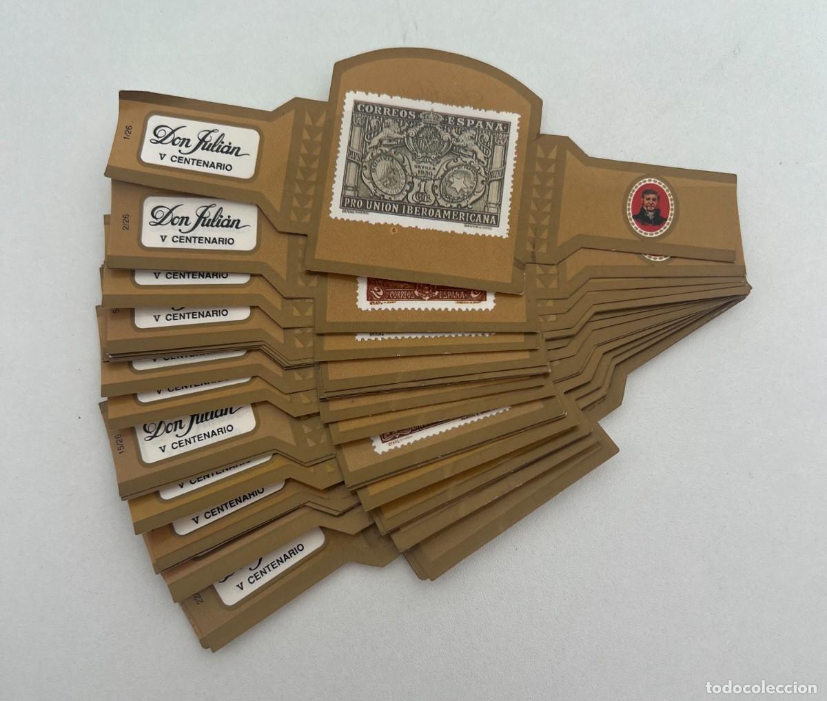 Vitolas de colecci&oacute;n: DON JULI&Aacute;N &ndash; V CENTENARIO &ndash; PRO UNI&Oacute;N IBEROAMERICANA &ndash; COLECCI&Oacute;N COMPLETA DE 26 VITOLAS