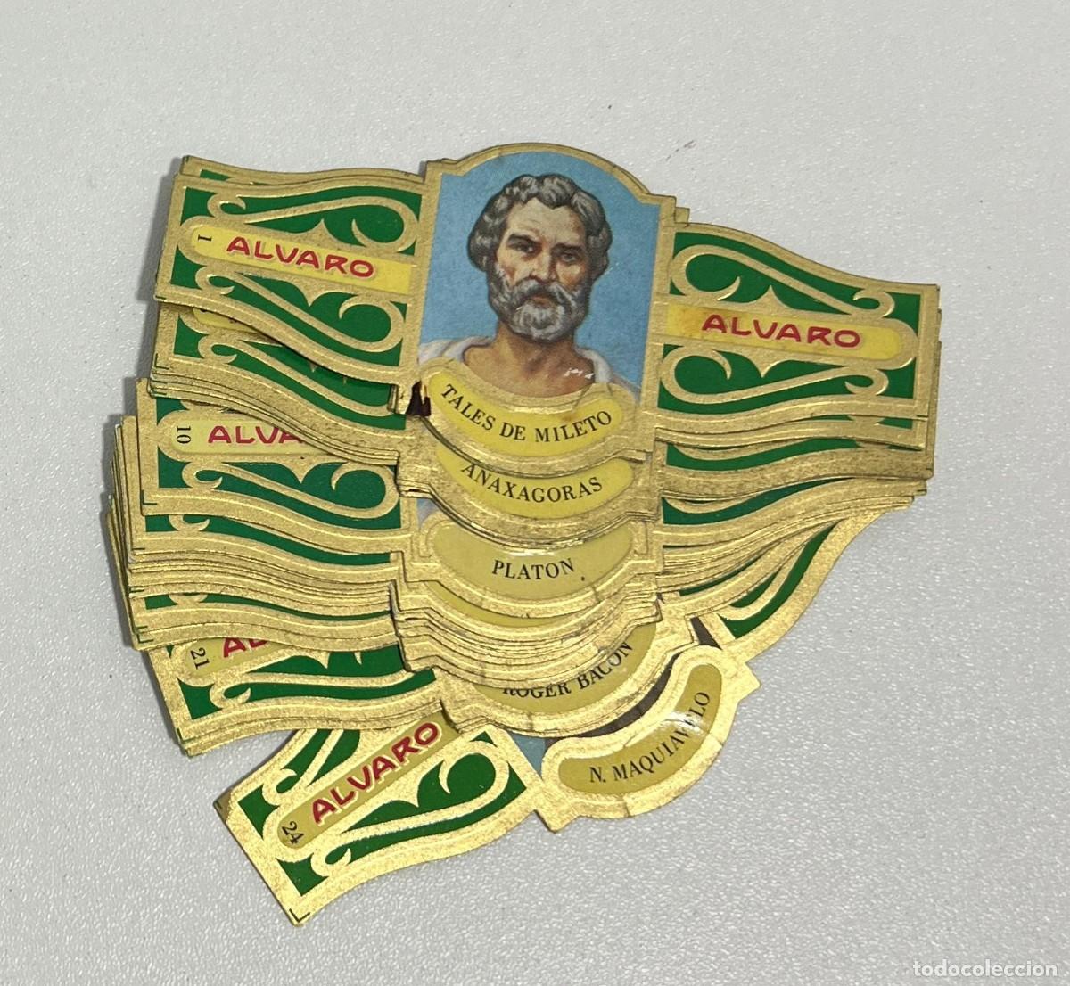 Vitolas de colecci&oacute;n: &Aacute;LVARO &ndash; FIL&Oacute;SOFOS &ndash; COLECCI&Oacute;N COMPLETA DE 24 VITOLAS