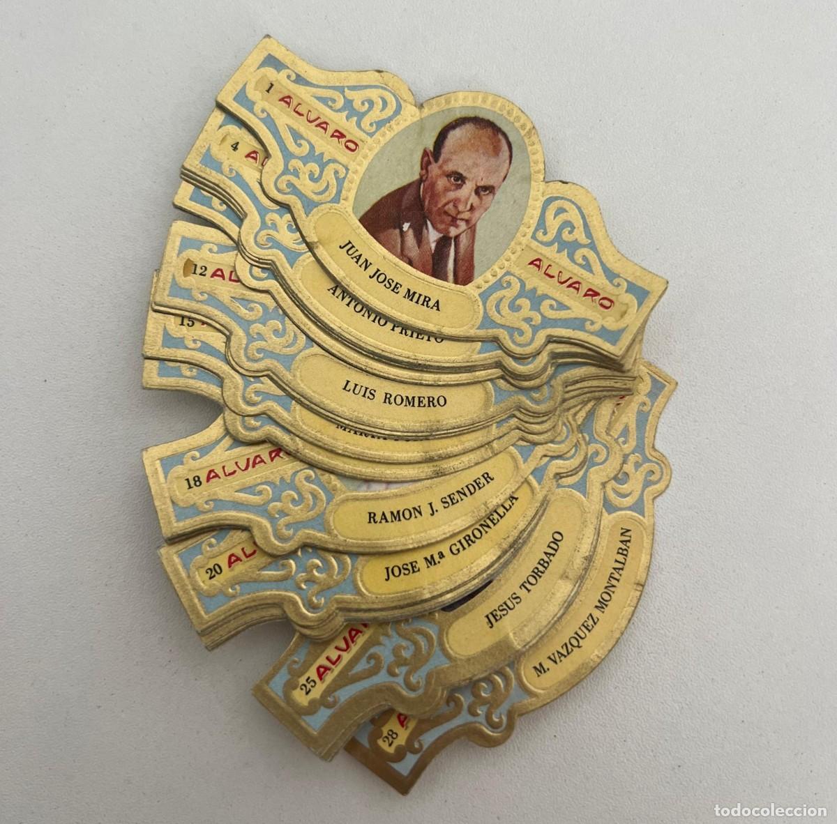 Vitolas de colecci&oacute;n: &Aacute;LVARO &ndash; LITERATOS &ndash; COLECCI&Oacute;N COMPLETA DE 24 VITOLAS