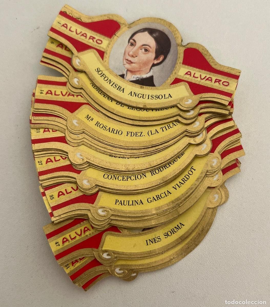 Vitolas de colecci&oacute;n: &Aacute;LVARO &ndash; MUJERES C&Eacute;LEBRES SERIE ROJA &ndash; COLECCI&Oacute;N COMPLETA DE 55 VITOLAS