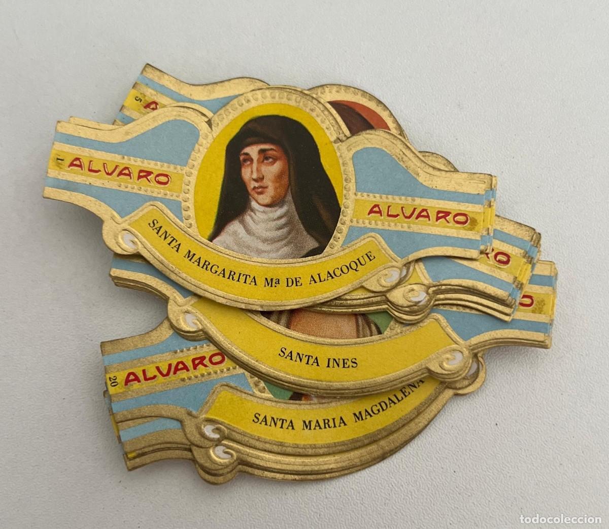 Vitolas de colecci&oacute;n: &Aacute;LVARO &ndash; SANTAS &ndash; LOTE DE 10 VITOLAS REPETIDAS