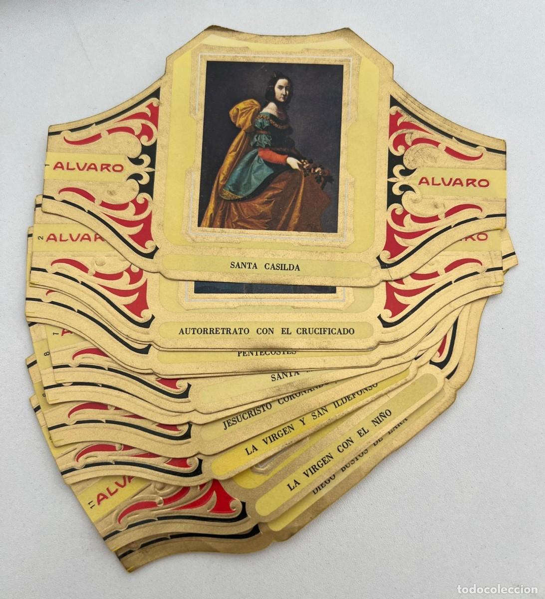 Vitolas de colecci&oacute;n: &Aacute;LVARO &ndash; CUADROS DE ZURBAR&Aacute;N SERIE I &ndash; LOTE DE 22 VITOLAS