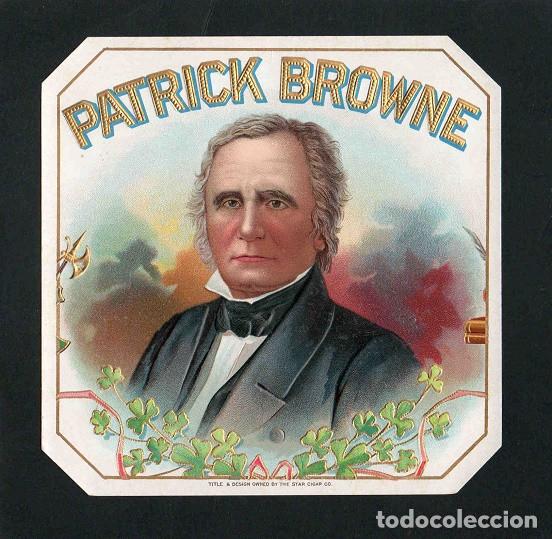 Vitolas de colecci&oacute;n: Vitola, original litograf&iacute;a. Antigua litograf&iacute;a de caja de tabacos. Patrick Browne (1720-1790).