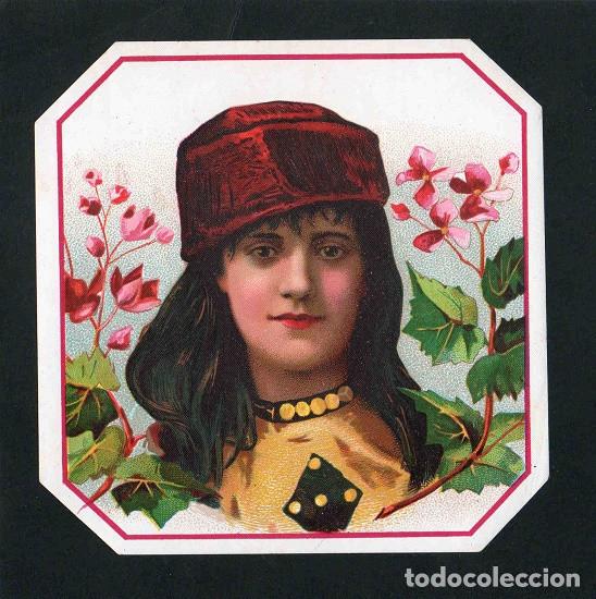 Vitolas de colecci&oacute;n: Vitola, original litograf&iacute;a. Antigua litograf&iacute;a de caja de tabacos. Untitled (American Litho.).