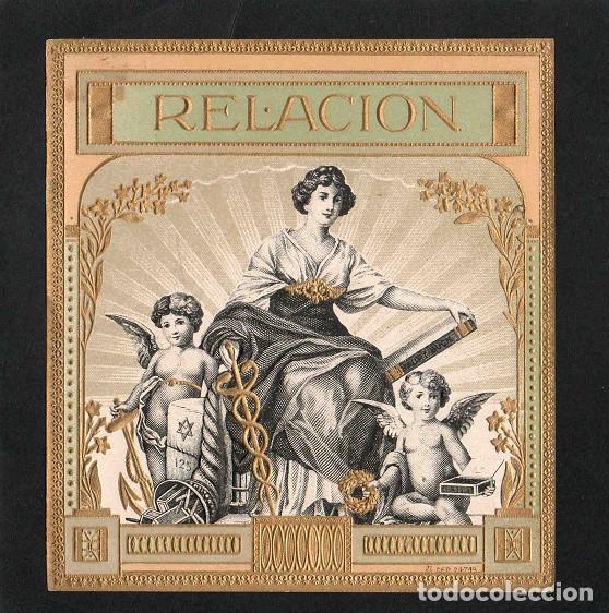 Vitolas de colecci&oacute;n: Vitola, original litograf&iacute;a. Antigua litograf&iacute;a de caja de tabacos. Relacion.