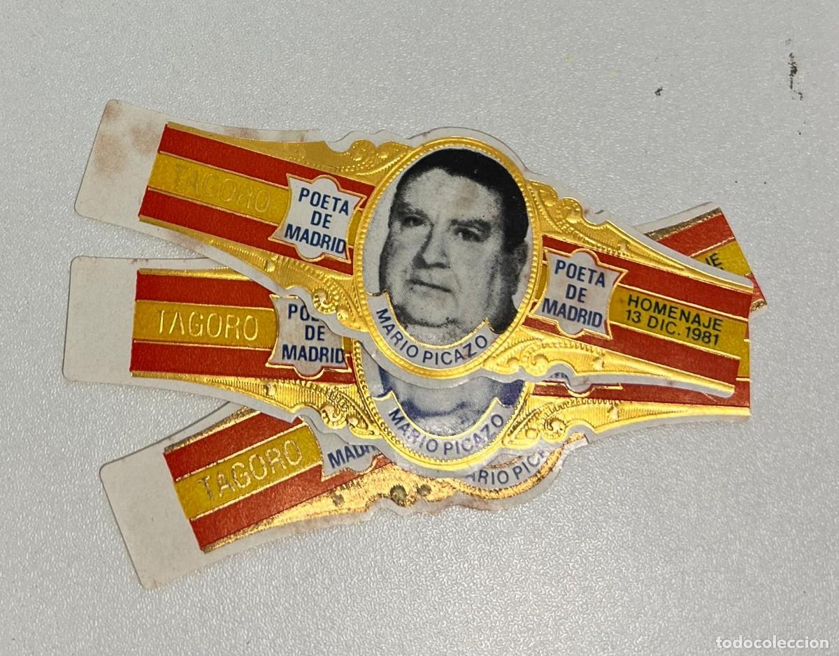 Vitolas de colecci&oacute;n: TAGORO &ndash; HOMENAJE AL POETA MARIO PICAZO &ndash; COLECCI&Oacute;N COMPLETA DE 3 VITOLAS