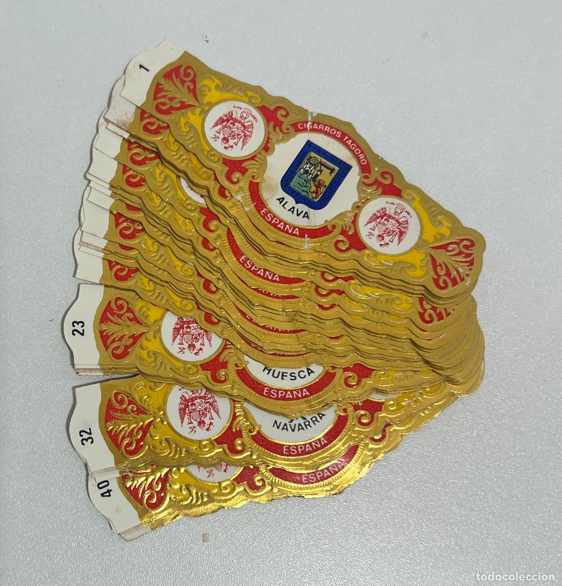 Vitolas de colecci&oacute;n: TAGORO &ndash; ESPA&Ntilde;A I &ndash; ESCUDOS DE PROVINCIAS &ndash; COLECCI&Oacute;N COMPLETA DE 50 VITOLAS